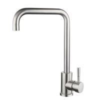 Grifo De Cocina De Acero Inoxidable 304 Mezclador De Agua Caliente Y Fría Con Manijera Suelta Montado En La Plataforma - details 0