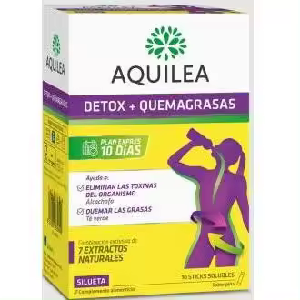 Aquilea Detox + Quemagrasas Sabor Piña, 10 Uds - 1