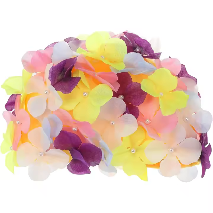 Gorro de Natation con Flores para Mujer-Gorro de Natation Divertida Gorro de Natation de moda Gorro de Natation con pétalos florales Elegant, colorido - 1
