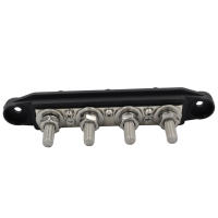 Bloque De Distribución De Energía De 4 Postes Terminales Con Tornillo Para Barras De Conducción De Alta Corriente En RVs Y Automóviles Material ABS Aleación De Zinc Y Cobre Negro Y Rojo - details 1