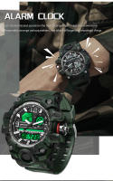 Reloj De Pulsera Militar SANDA Camuflaje Estilo G LED Digital Resistente Al Agua Deportivo Casual Para Hombres Con Función De Stop Watch Y Luz Lumínica - details 2