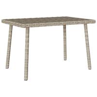 vidaXL Mesa centro jardín rectangular 60x40x37 cm ratán sintético en color Gris/Negro/Gris claro y más | estructura resistente ideal para salón dormitorio o estudio - details 2