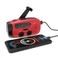 Radio meteorológica portátil con manivela autoaccionada con Energía Solar, Radio FM/AM/NOAA, Miniradio de supervivencia de emergencia con El interior superbrilliant de 3 LED, Batería externa de 2000 mAh - details 0