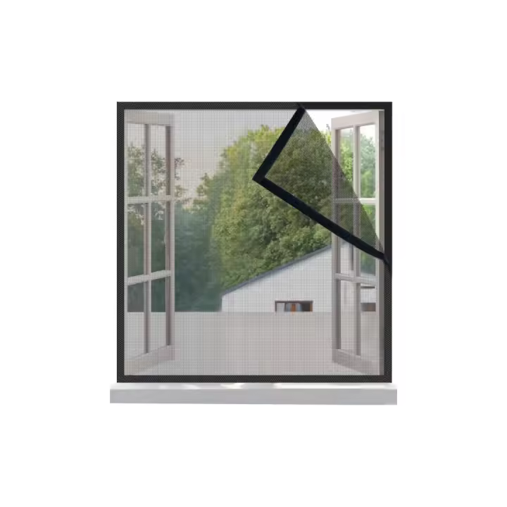 ARISE SHOP-Mosquitera autoadhesiva y reutilizable para ventanas,Protección Anti mosquitos,Malla Anti Moscas, Mosquito,Blanco y Negro,GRIS - 1