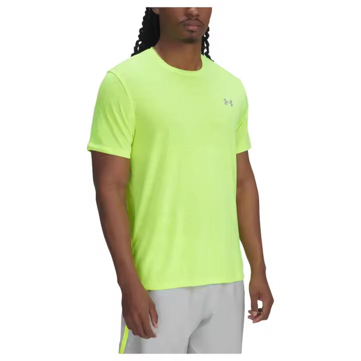 Camiseta de Manga Corta Under Armour Launch Camo para hombre en color verde - 1