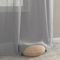 JINCHAN Cortinas Transparentes De 1 Panel Para Sala De Estar Y Dormitorio Efecto De Tela De Lino Cortina De Ventana Con Bolsa De Rodamiento Modernas Y Sencillas - details 27