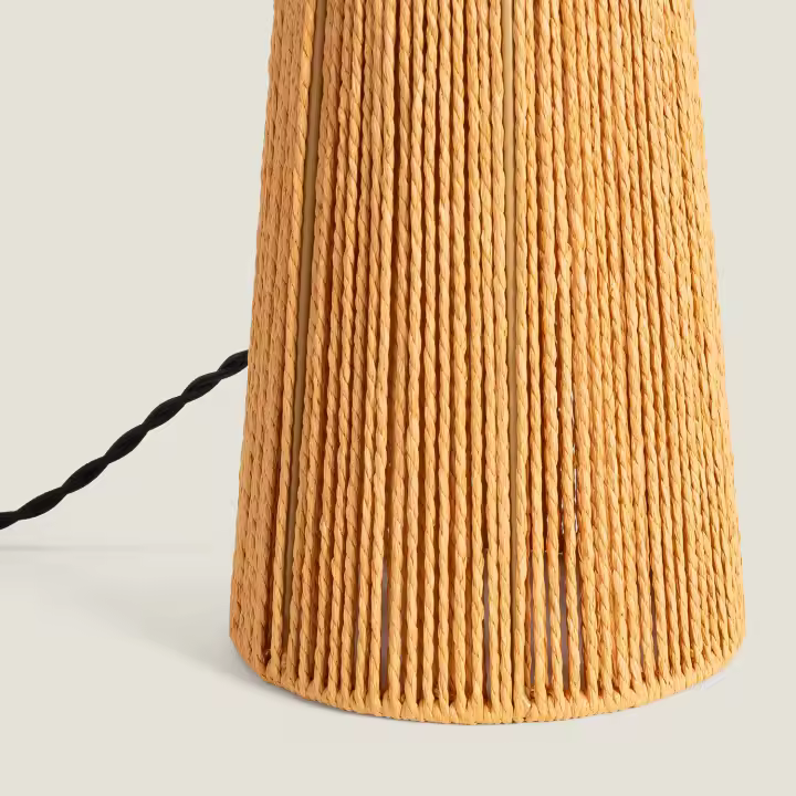 Ledkia Lámpara de Mesa Papel Trenzado Kala Lilium Natural - 1