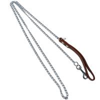 Correa De Metal Duradero Antigolpes Para Perros Pequeños Medianos Y Grandes Con Manija De Cuero PU Y Cadena De Hierro Accesorios Para Mascotas - details 11