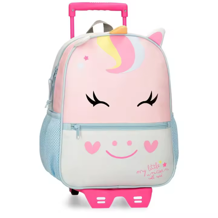 Mochila escolar Roll Road Happy Pets 33cm con carro - 1