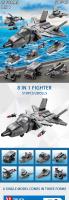 Modelo De Avión De Combate J-15 Portaviones Chino 1186 Piezas Para Niños Juguetes Educativos De Construcción Para Niños Mayores De 6 Años - details 8