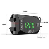 Reloj Digital Para Moto 12V 3 En 1 Con Medidor De Temperatura Y Voltaje Resistente Al Agua Pantalla De Mostrador Para Motocicleta - details 8