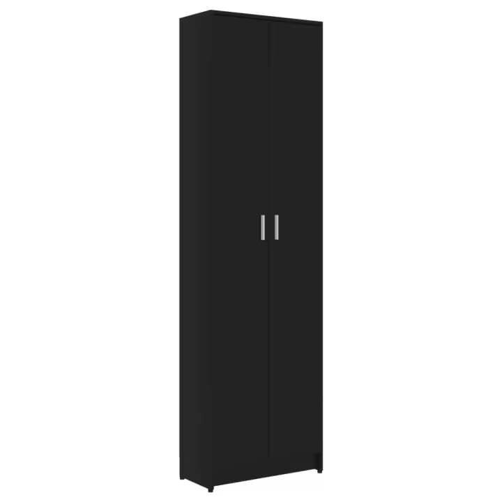 Armaro de pasillo de Madera contrachapada Negro 55x25x189 cm - 1