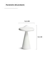 Lámpara De Mesa LED En Forma De Hongo Recargable Con Luz Nocturna Portátil Carga USB Toque Lámpara De Mesa Para Dormitorio Decoración De Sala De Estar - details 14