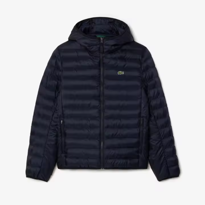 Cazadora Plumífero Azul Lacoste Blouson Impermeable son Capucha Abimes - 1