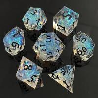 Juego De 7 Dados De Resina En Formas Poliedras Multicolor Para Juegos De Mesa Y Decoración Del Hogar Juguete De Rol Para Niños Y Adultos - details 13