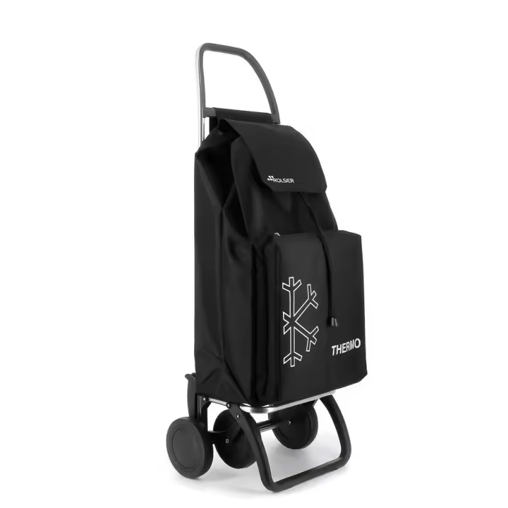 Rolser Carro Saquet Termo LN4 Negro - Base Abatible - Apoyo Delantero - Gran Capacidad - 2 Ruedas - 4 Ruedas - Carga Máxima 40 Kg - 1