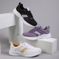 Zapatos De Correr Para Mujer Cuatro Estaciones Tejidos Voladores Transpirables Ligeros Zapatillas Deportivas Casuales Antideslizantes Suaves Para Gimnasio Y Salud - details 0
