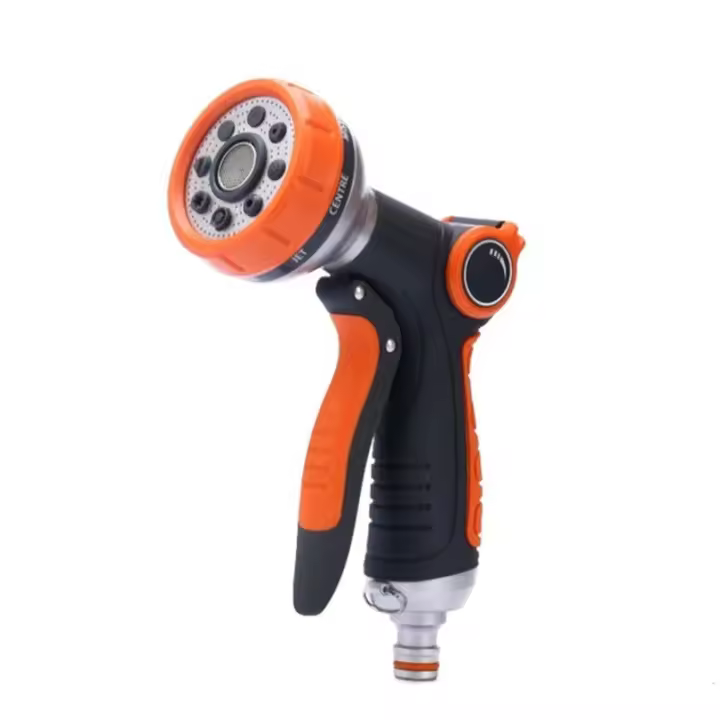 Pistola De Rociador De Agua Ajustable Para Lavar Coche Y Jardín Con 8 Patrones Alta Presión Portátil Material ABS - 1