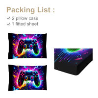 Juego De Sábana Coloreada Con Imagen De Mariposa Azul Para Control De Videojuegos 3 Piezas Con 2 Fundas Para Almohadas Poliéster Moderno Para Cama - details 4