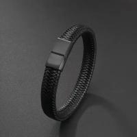 Pulsera De Cuero Trenzada De Moda Para Hombres Y Mujeres Regalo De Vestimenta Para Fiestas Viajes Banquetes Y Festivales - details 4