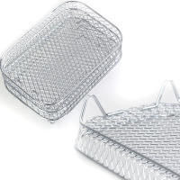 Rack De Asado 3 Capas En Acero Inoxidable Almacenable Soporte Para Carne Fácil De Limpiar Con Base De Silicona Accesorios De Cocina - details 8
