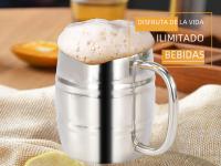 Taza De Cerveza Doble De Acero Inoxidable 500/450ml Con Asa Taza De Café Para Exteriores Y Camping Taza Portátil Aislada - details 5