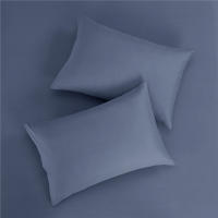 Juego De Cama Sólido Suave Y Acariciado Con Sábana Colchón Fundas Para Cama Twin Full Queen CA King 3/4 Piezas 100% Poliéster Fibra Técnica Básica Tejido De Brillo - details 15