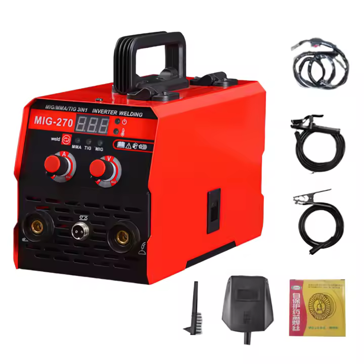 máquina de soldadura Mig semiautomática 3 en 1, soldador de soldadura con inversor de sincergia sin gas, arco de argón Tig,220V soldador eléctrico de arco inversor, herramientas Herramienta de Soldadura Eléctrica de Precisión - 1