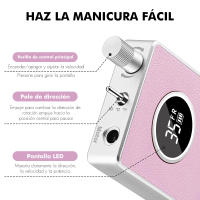 Beauty & Fashion Taladro Eléctrico de Uñas Profesional Portátil , Kit de orno de Manicura y Pedicura Para Salón de Uñas, Maquina Fuerte Para Quital Gel de Uñas Lima Eléctrica de 35000 rpm - details 3