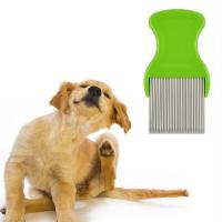 Peine Para Perros Y Gatos De Acero Inoxidable Cheopis Cootie Anoplura Flea Lice Color Aleatorio Herramienta De Peluquería Para Mascotas - details 4