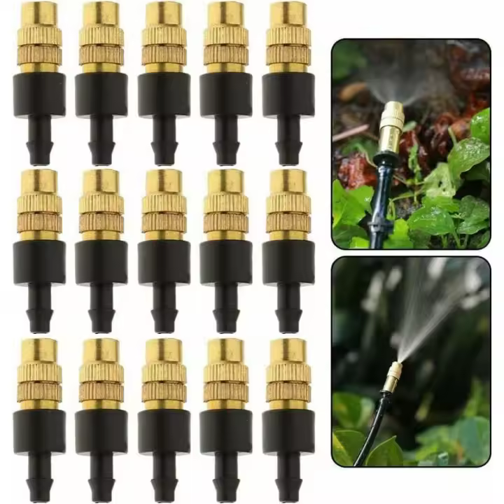 Rociador de Riego de Latón 15 Piezas | Boquilla Ajustable - 1