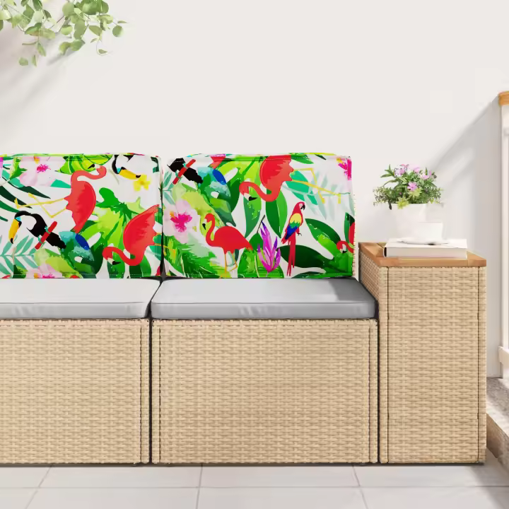 Cojín de exterior vidaXL Multicolor Poliéster 60 x 12 x 40 cm Patrón - 1