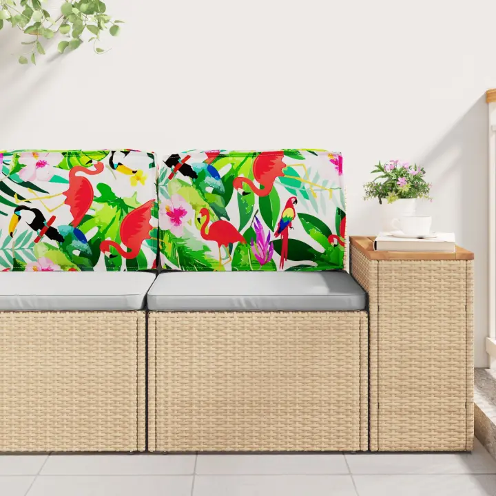 Cojín de exterior vidaXL Multicolor Poliéster 60 x 12 x 40 cm Patrón - 1