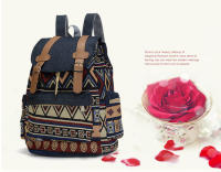 Mochila de Lona con Estampado Sólido para Mujeres Bolsa de Hombro para Estudiantes - details 1