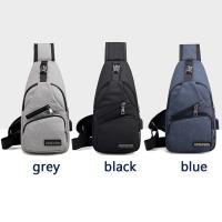 Bolso De Hombro Para Hombre Con Puerto USB Bolsa Transversal Deportiva Monedero Estilo Casual Tamaño 16x8x33cm - details 1