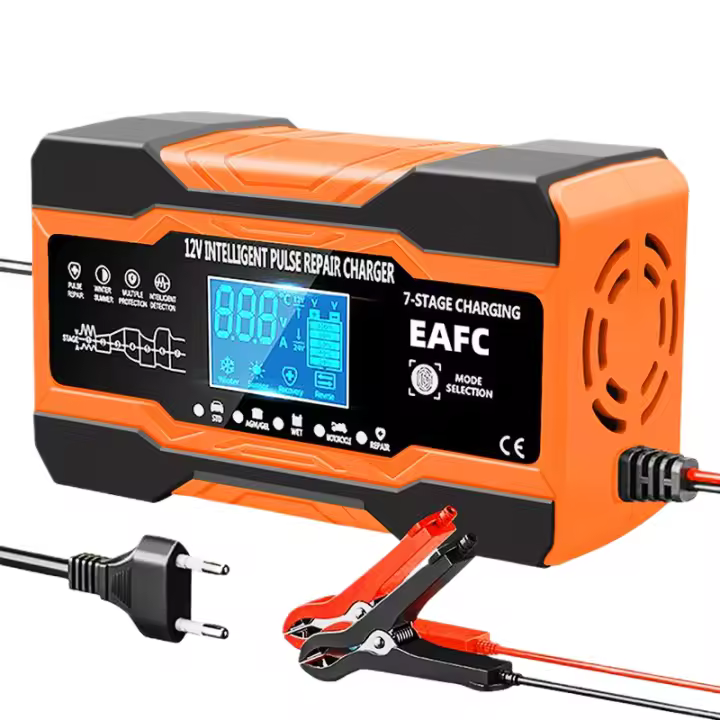 Cargador Inteligente Rápido De Batería 12V 24V 12A 10A Para Baterías De Coche 7 Etapas De Carga Pulso Reparación Para AGM GEL WET Ácido Plomo - 1