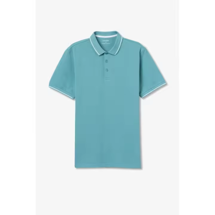 Tiffosi - Polo para Hombre de Manga Corta - Azul con Detalles en Blanco - Elegante y Versátil - 1