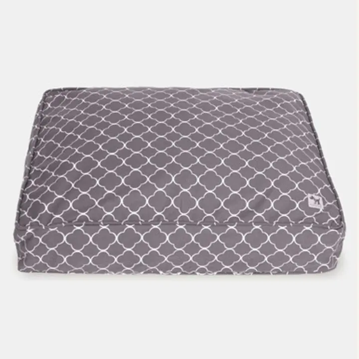 Funda de Cama Rellenable y Sostenible para Perros y Gatos Molly Mutt - Modelo Clark Gable (elegante estampado gris) - Edredón en Lona 100% algodón transpirable y certificado - Lavable a máquina - Diversos Tamaños - 1