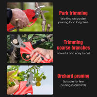 30mm Podadora eléctrica inalámbrica de 21V, tijeras de podar eficientes para árboles frutales, bonsái, 600W,cortador de ramas, herramienta de paisajismo - details 10