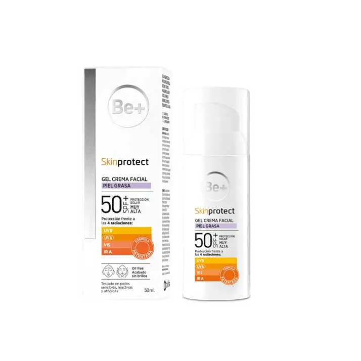 Crema Facial Be+ Skinprotect Piel Grasa SPF 50+ 50 Ml - Protección Solar - 1