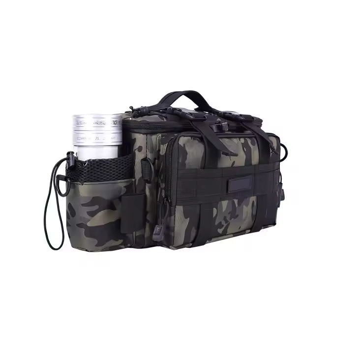 Mochila de Pesca impermeable Fabricado en Poliéster y Oxford, Resistente al Agua y Muy Ligera, con Correa para el Hombro y Base Antideslizante Ideal para Guardar los Aparejos de Pesca (DICACA NATURE). - 1