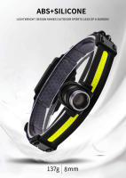 Linterna Frontal LED 100000 Lumens Con Sensor COB XPE+COB Para Camping Pesca Y Running Luz Fuerte Antipolvo Para Exteriores - details 13