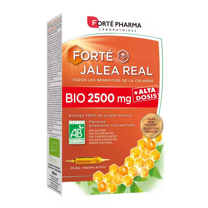 Forte Pharma Forté Jalea Real BIO 2500mg - Fórmula Ultra-Concentrada y Ultra-Dosificada - Sin Gluten - 1