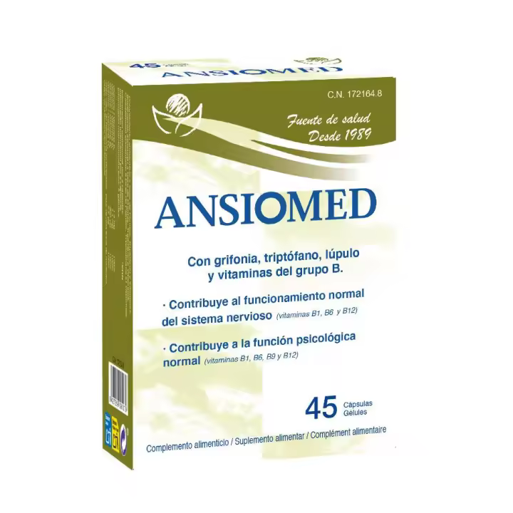 Ansiomed 45 cápsulas - Suplemento natural para el bienestar emocional y el equilibrio mental - Bioserum - 1