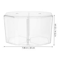 Acuario Octogonal Para Peces Betta Y Guppys Caja De Incubación De Alimentos Acrílico Transparente Para Reproducción De Peces En El Hogar - details 6