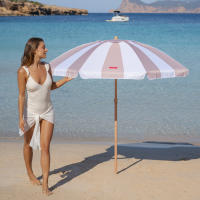 Flamingueo Sombrilla Playa Grande 220x180cm Parasol con Protección Solar UPF 50+ para Playa, Jardín y Piscina Orientación y Altura Regulable Poliéster Waterproof Bolsa de Transporte - details 5