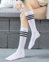 4-Pack Medias Hasta La Rodilla Para Mujer Textura Ribbed Estilo Elegante Soporte De Pierna Y Calf Media Color Negro Y Blanco - details 1