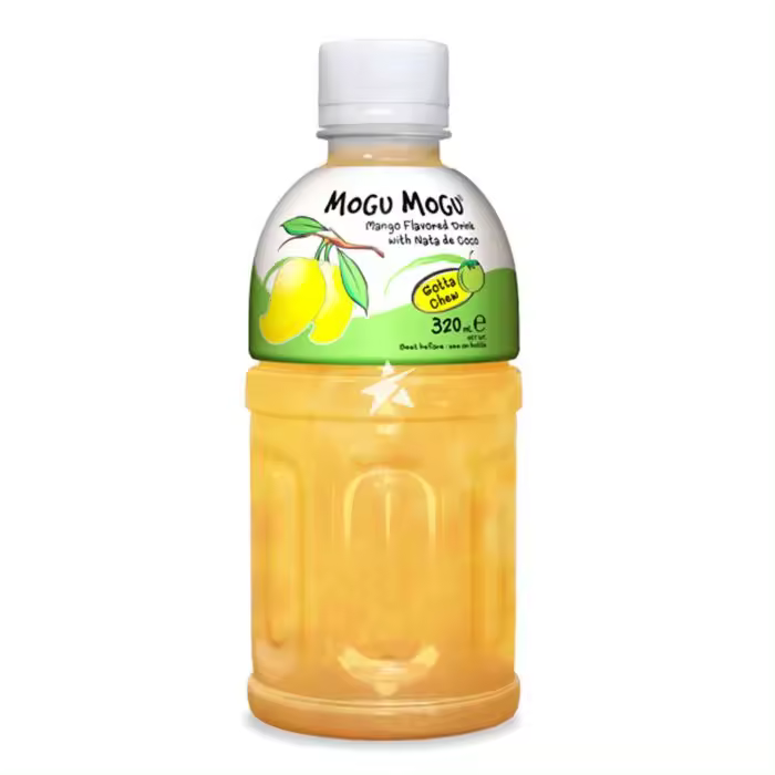 Mogu Mogu Mango - 12 Bebidas de 320 ml  Con Topping De Gelatina Para Masticar Sin Parar - 1
