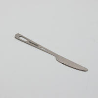 Juego De Cubiertos De Titanio Ultraligero Para Camping Y Viajes Knive Fork Spoon Cutlería Portátil Para Exteriores No Desechable - details 5