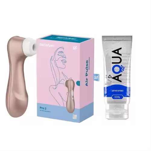 Satisfyer Pro 2 + Aqua Lubricante - Succionador y Lubricante Base Agua   Orgasmos Intensos, Compatible con Juguetes y Preservativos, Silicona Médica 🛁 - 1